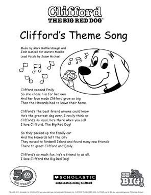 clifford the big red dog lyrics